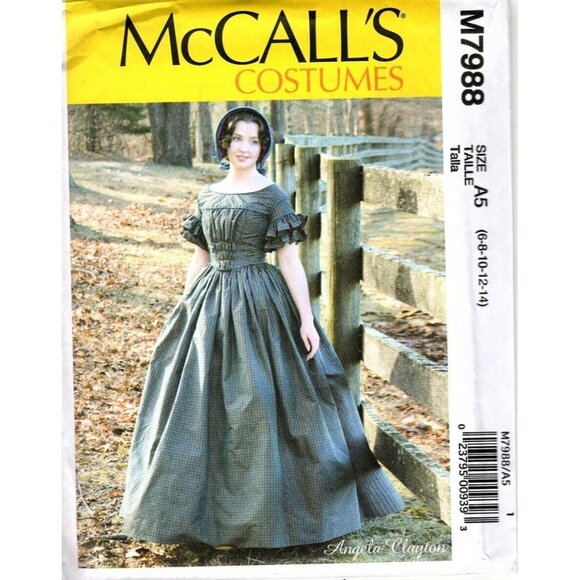 McCall's M7988 Misses 6 to 14 Historical Costume Victorian Dress Pattern New - Picture 1 of 2